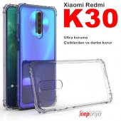 Xiaomi Redmi K30 Köşeleri Airbagli Tamamen Şeffaf Anti Şok Kılıf - 1