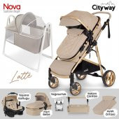 Kiwi 6in1 Bir Arada Yeni Doğan Paketi City Way Bebek Arabası +Nova Bebek Beşiği - 3
