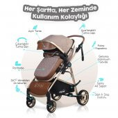 Kiwi 6in1 Bir Arada Yeni Doğan Paketi City Way Bebek Arabası +Nova Bebek Beşiği - 7