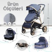Kiwi City Way 5 in 1 Bebek Arabasi Taşıma Koltuğu Bakım Çantası Yağmurluk - 11