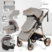Kiwi City Way 5 in 1 Bebek Arabasi Taşıma Koltuğu Bakım Çantası Yağmurluk - 5