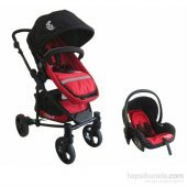 BABY HOPE BH-3020 STORM TRAVEL PUSET (SİYAH/KIRMIZI) - 1