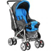 BABY HOPE BH-615 ALM. ÇİFT YÖNLÜ PUSET (KIRÇILLI MAVİ) - 1