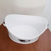 Metal Sunum Sepeti,Ferforje Siyah Ekmek Oval Sunum Sepeti - 4