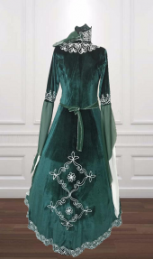 BİNDALLI KAFTAN KADİFE EL İŞİ NAKIŞ LACİVERT KIRMIZI BORDO YEŞİL - 11