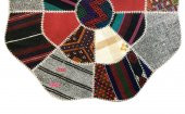 Kırkyama 8 Parçalı Çiçek Desen Kilim Orta Halısı 150x150 cm - 6