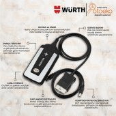 Würth Türkçe Araç Arıza Tespit Cihazı Bluetooth Wow Snooper - Ağır Vasıta Kablo Seti - 3