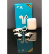 i11 TWS Dokunmatik Bluetooth Kulaklık - Çift Kulaktan Konuşma Sesli - 1