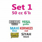 6lı Yıkanabilir Parmak Boyası 50 ml Set 1 - 2