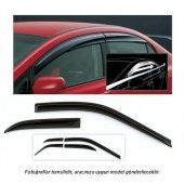 Fiat Egea Parlak siyah Mugen Cam Rüzgarlığı 4lü Set - 1