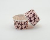 Pembe Smile Yüzlü Kahverengi Renk Cupcake Kek Kapsülü 44*35 50Ade - 1