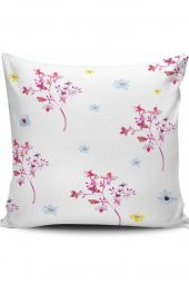 Flowers 506 Dijital Baskılı Kırlent Kılıfı - 1