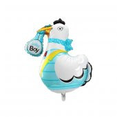 Mavi Beyaz Baby Boy Güvercin Folyo Balon 24inc - 1