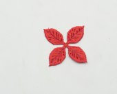 Kırmızı 4lü Saten Yaprak (25 Adet) - 2