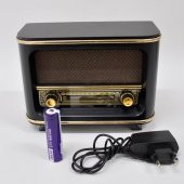 Nostaljik Radyo Şarjlı Pil+Adaptörlü Siyah İstanbul Model - 1
