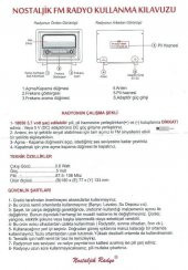 Nostaljik Radyo Şarjlı Pil+Adaptörlü Siyah İstanbul Model - 4