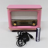 Nostaljik  Radyo Şarjlı Pil+Adaptörlü Pembe İstanbul Model - 2