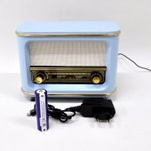 Nostaljik  Radyo  Şarjlı Pil+Adaptörlü Mavi İstanbul Model - 1