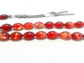 Tesbihci Dayı Ateş Kehribar Tesbih Kırmızı Renk (khr-10272) - 2