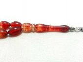 Tesbihci Dayı Ateş Kehribar Tesbih Kırmızı Renk (khr-10272) - 3