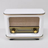 Nostaljik Radyo Şarjlı Pil+Adaptörlü Beyaz İstanbul Model - 2