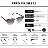 Della Pianto DP106BLACK İnce Kare Model Kadın Güneş Gözlüğü - 4