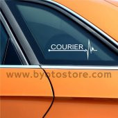 Ford Courier için Kalp Atışı Ritim Oto Sticker (2 Adet) - 1