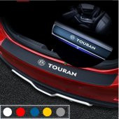 Volkswagen Touran için Karbon Bagaj ve Kapı Eşiği Sticker Seti - 1