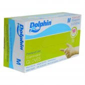 Pudralı Beyaz Latex Eldiven Orta Boy (M) 100 Lü Paket - 5