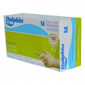 Dolphin Pudralı Beyaz Latex Eldiven Orta Boy (M) 100 Lü Paket - 6