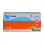 Dolphin Pudrasız Beyaz Latex Eldiven Büyük Boy (L) 100 Lü Paket - 4