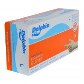 Dolphin Pudrasız Beyaz Latex Eldiven Büyük Boy (L) 100 Lü Paket - 5