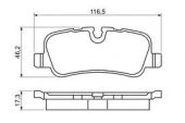 LAND ROVER RANGE ROVER SPORT 2005-2011 ARKA FREN DİSK BALATASI FERODO - 1