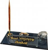 Hediye isimlik, Kristal Masa İsimliği, Kalemli Ofis Hediyesi M140 - 3