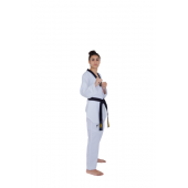 HAŞADO Profesyonel Siyah Yaka Feihter Kumaş Taekwondo Elbise - 1
