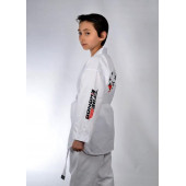 HAŞADO Taekwondo Beyaz Yaka Fitilli Acemi Elbise - 3