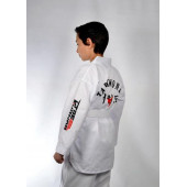 HAŞADO Taekwondo Beyaz Yaka Fitilli Acemi Elbise - 4