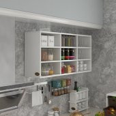 Kenzlife hazır mutfak hortus22 byz 060*120*22 banyo dolabı raflı kapaksız arkalıklı - 1
