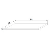 TEKLİ DUVAR RAFI 80-25 CM 30 MM KALINLIK - 4