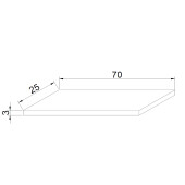 TEKLİ DUVAR RAF 70-25 CM 30 MM KALINLIK - 4