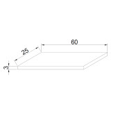 TEKLİ DUVAR RAF 60-25 CM 30 MM KALINLIK - 4