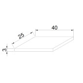 TEKLİ DUVAR RAF 40-25 CM 30 MM KALINLIK - 4