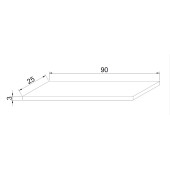 TEKLİ DUVAR RAFI 90-25 CM 30 MM KALINLIK - 4