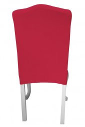 Kadife Kırmızı Lüks Avangarde Sandalye Kılıfı - 3