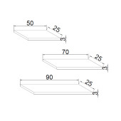 3'LÜ DUVAR RAF SETİ  50-70-90 CM 30 MM KALINLIK - 4