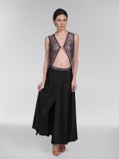 NU&SE 1051 MODEL UZUN SİYAH GECELİK - 1