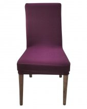 Likralı Sandalye Kılıfı Mor - 1