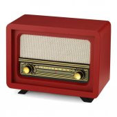 Nostaljik Radyo Şarjlı Pil+Adaptörlü  Beyoğlu Model Kırmızı Renk - 2