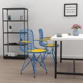 Knsz kafes tel sandalyesi 1 li mazlum mvisrı kolçaklı ofis cafe bahçe mutfak - 3