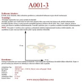 Eray Aydınlatma A001-3 Dimmer Kumandalı Led Avize - 3
